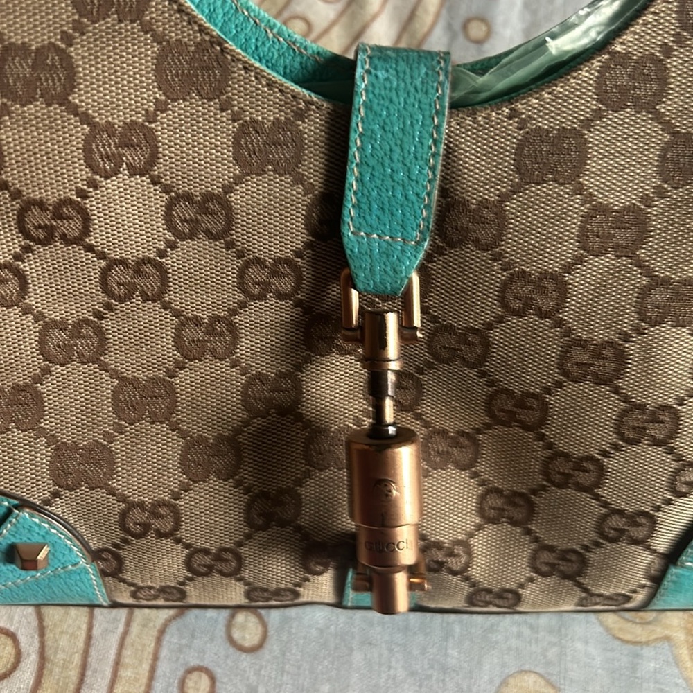 Monogram Jackie O Hobo, 10.25, H 6.26, W 2.75, Base length: 10.25, D 8.25 - Picture 3 of 8
